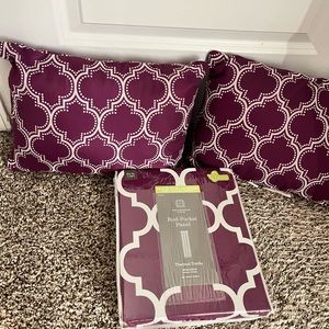 Expressions Purple and White Geometric Accent Pillows